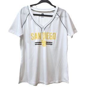 Women's Short Sleeve Jersey MLB San Diego Size Large